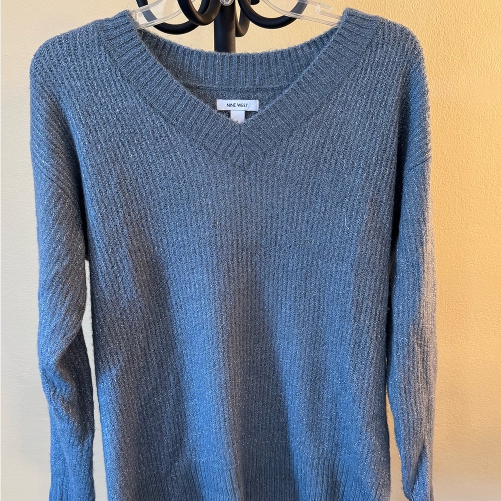 Nine West Blue Knit Sweater